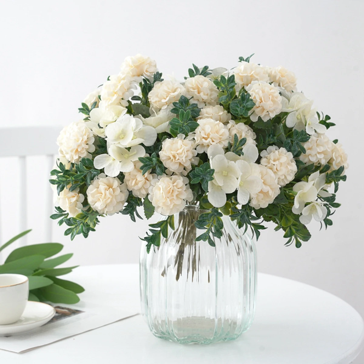 1 Stück simulierte Hortensienblumen, Valentinstag, Hochzeit, Muttertag, Innenbereich, Garten im Freien, Festivaldekoration Image