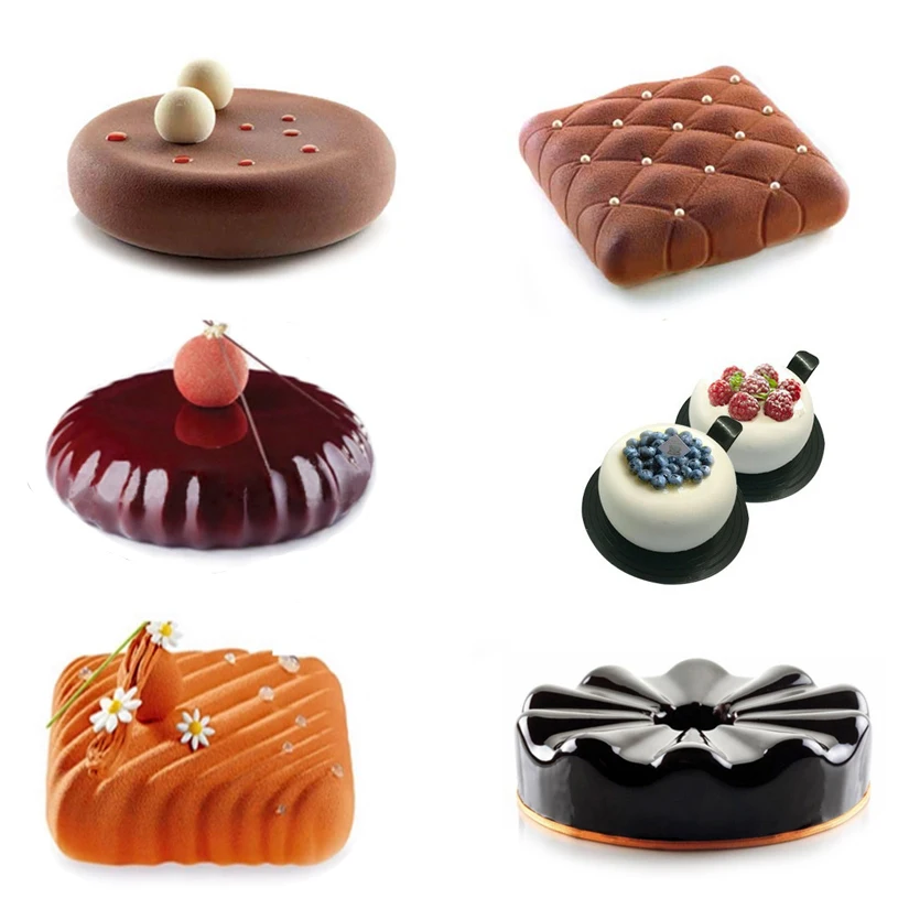 Silikon Backform Backform für Backen Mousse Kuchen Werkzeuge 3D Chiffon Brownie Pan Image