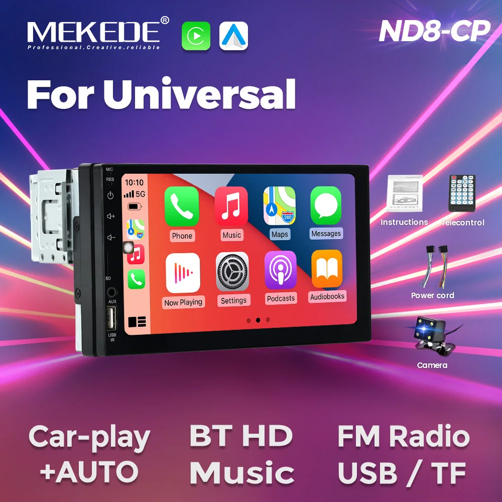 MEKEDE TDA7388 Auto Radio Für Universal 1Din 7 zoll MP5 Player Multimedia Auto audio USB BT TF Karte 7 zoll HD Touch Scree Autoradio Image