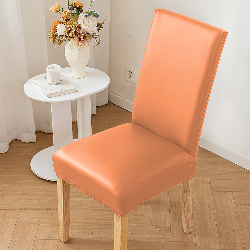 Leather Chair Cover Waterproof Oil-Resistant Slip-Resistant Thickened Solid Color Chair Slipcover for Home Dining Room Protection and Easy Maintenance