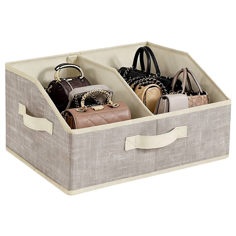 1pc Large Wall Cabinet Organizer with Handles - Truss Fabric Storage Basket for Clothes Towels Blankets Wallets Hats - Space-Saving Classic Design for Home Office Closet Organizers And Storage