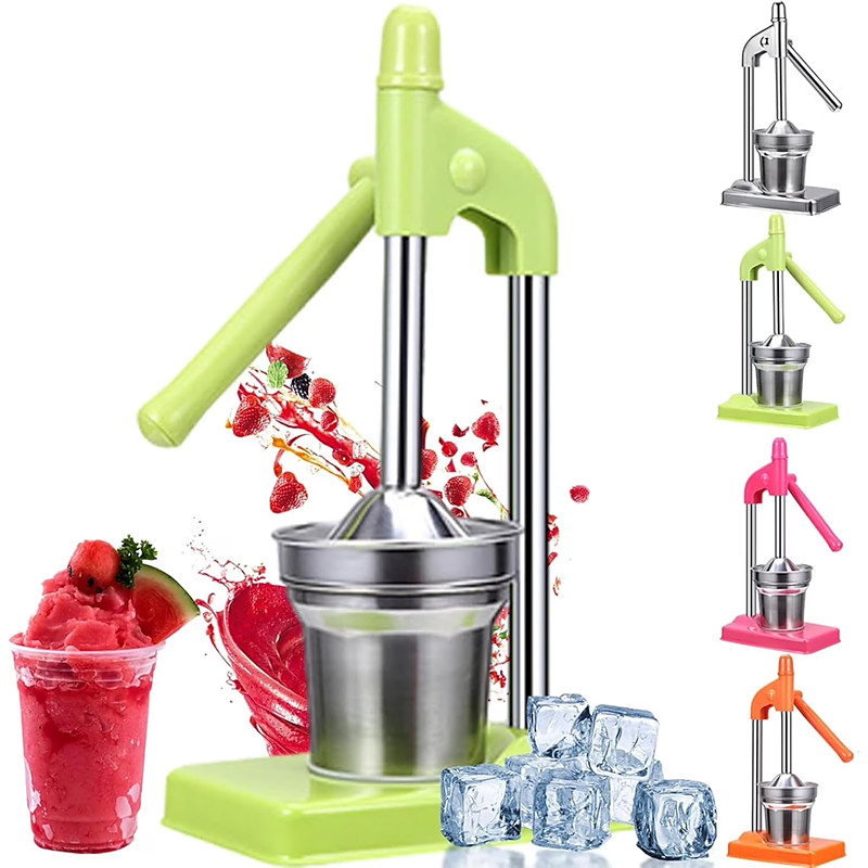 Cast Iron Juicer Hand Press, Manual Juicer Stainless Steel Lemon Squeezer, Heavy Duty Countertop Lime Citrus Crush Machine for Fresh Lemonade Orange Juice, Easy to Clean, Home and Kitchen