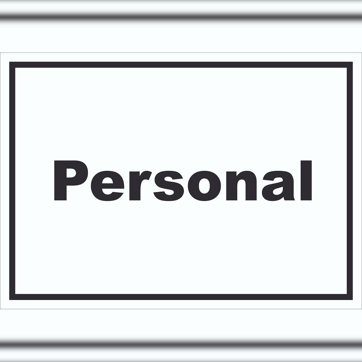 HB-Druck Personal Schild mit Text waagerecht A0 Rückseite selbstklebend Image