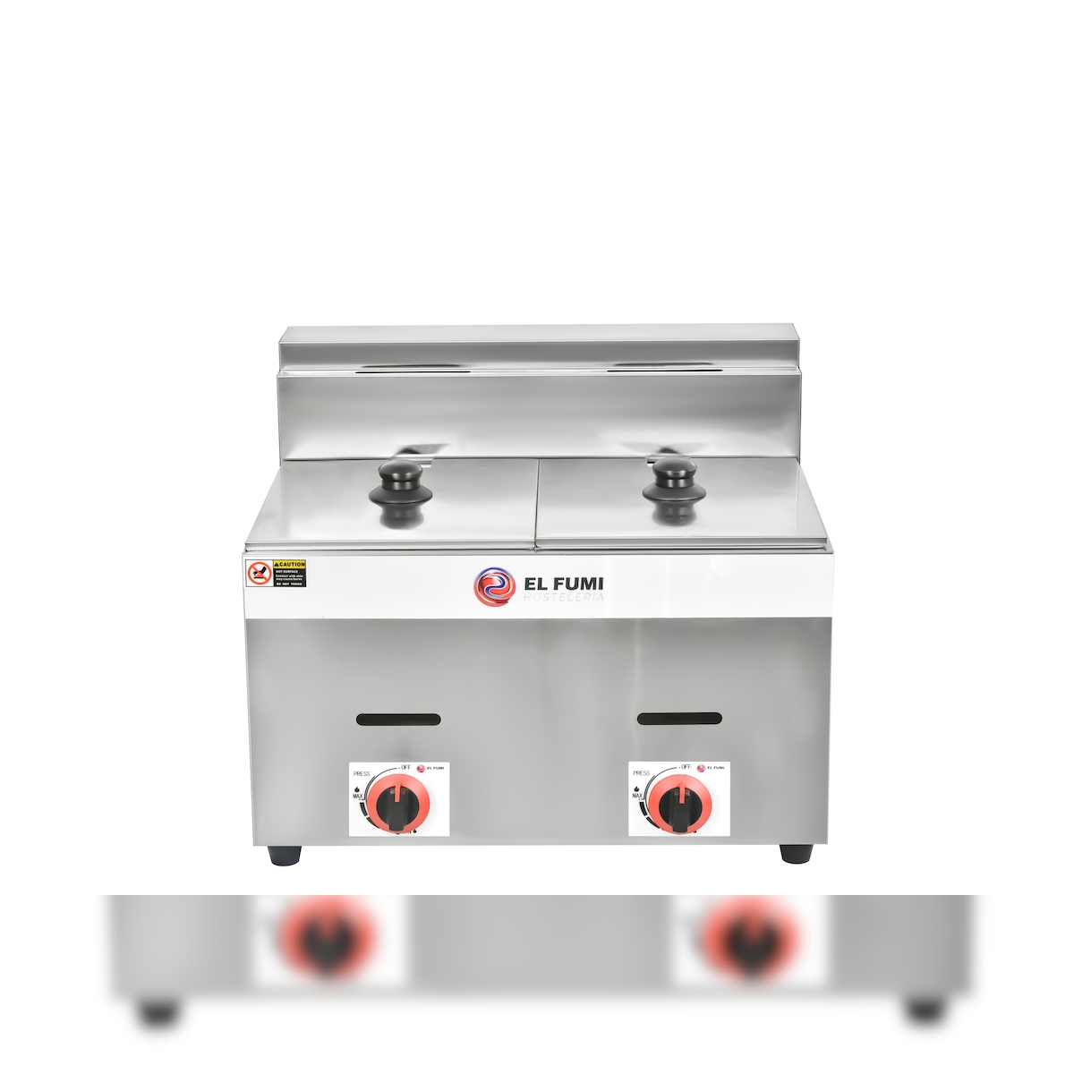 GASFRIT El Fumi – Gas-Fritteuse 8 + 8 Liter ohne Ablasshahn, schnelle Industrieausführung Si quieres también traduzco la descripción completa si la enví Image