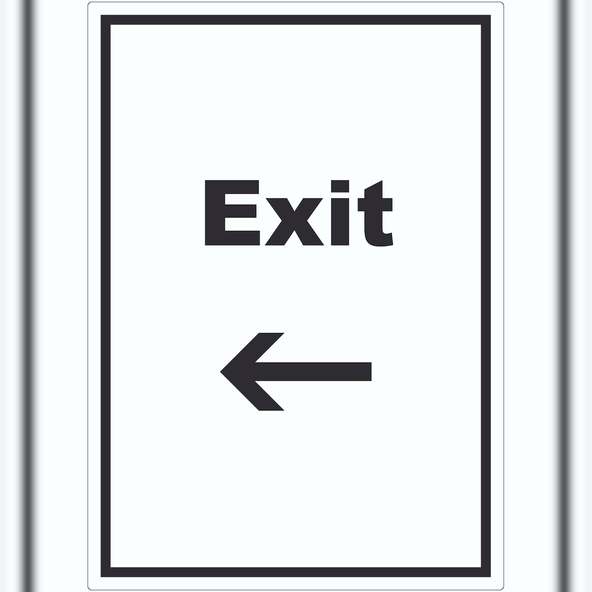 HB-Druck Exit Aufkleber mit Text und Richtungspfeil links Ausgang hochkant A5 (148x210mm) Image