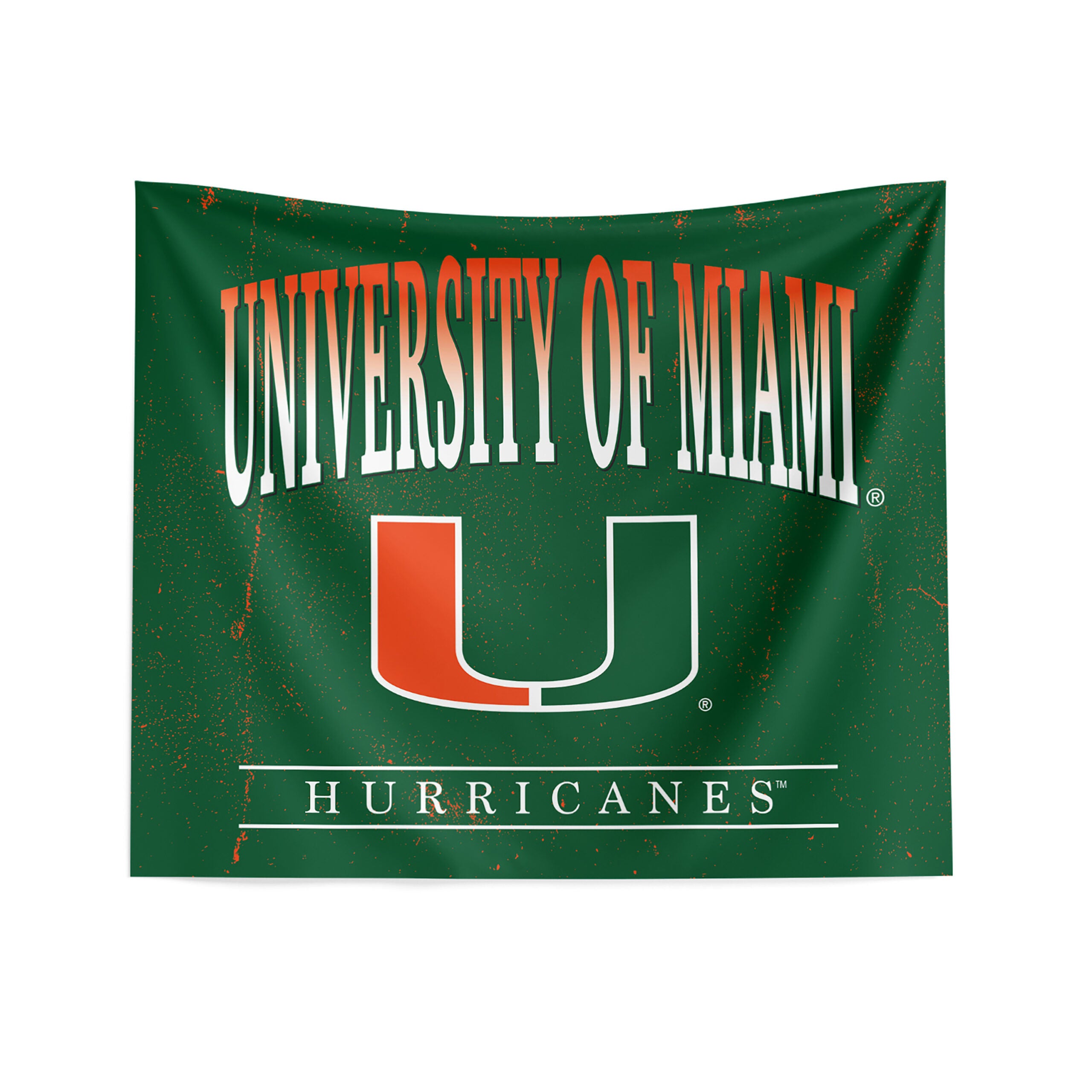 NCAA Textured Printed Wall Hanging 34x40 inches by THE NORTHWEST GROUP in Hurricanes (Size OS)