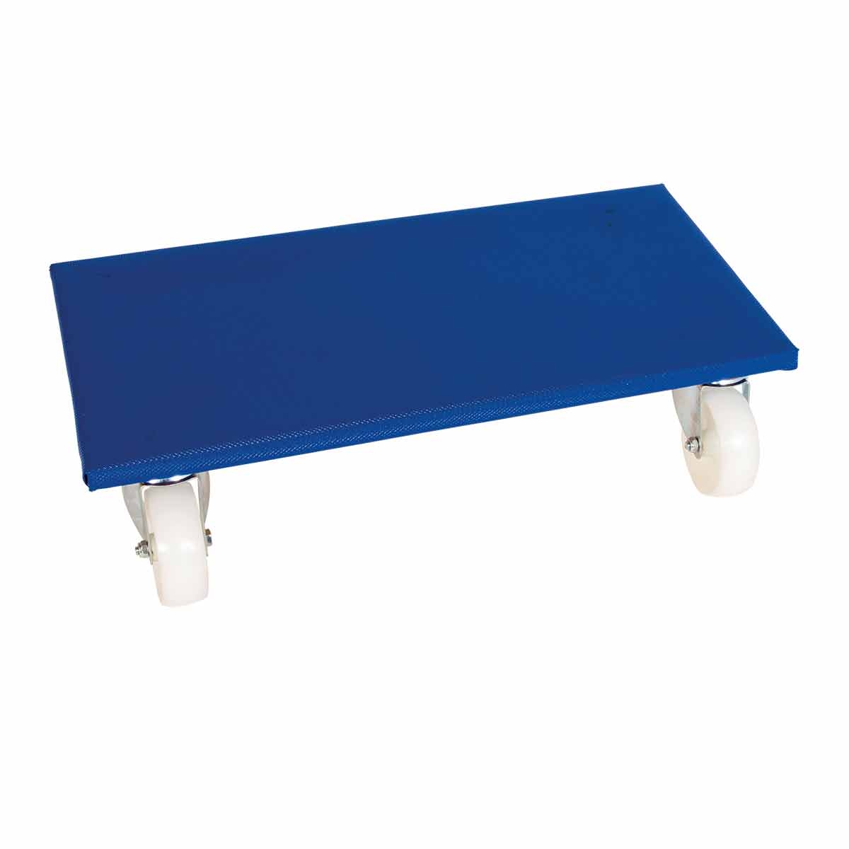 Oswald Transportgeräte Möbelroller Holz, 2 Stück, Rollen ø 100 mm Polypropylen, 350 x 600 mm, Anti-Rutschbelag, 500 kg, Blau Image