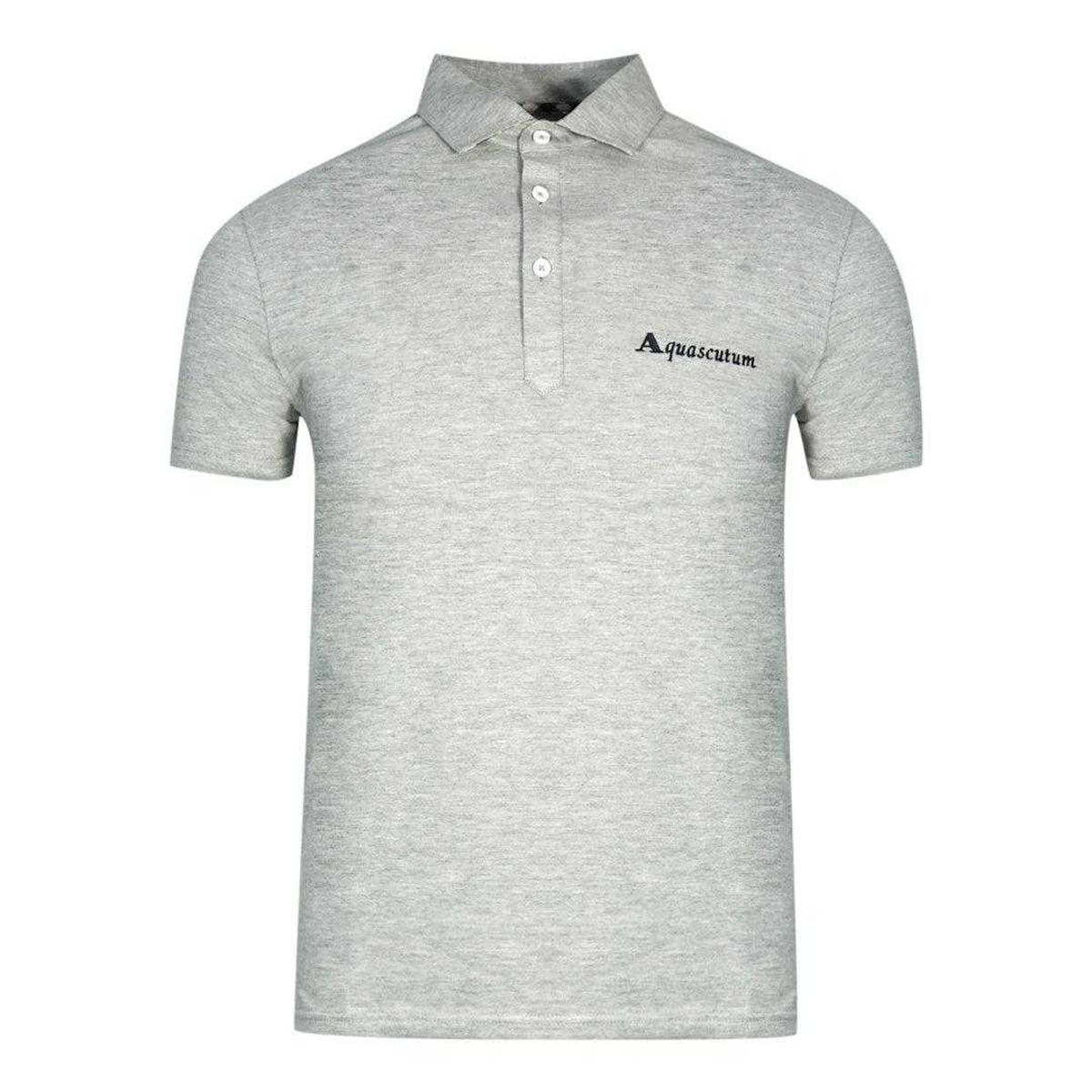 Aquascutum Unisex Erwachsenen Signature Logo Polo-Shirt (Grau) Image