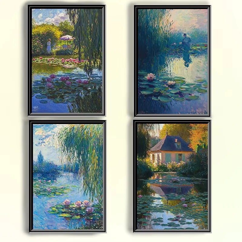 Ölgemälde nach Zahlen Kits Claude Monay klassische Vintage-Zeichnung Leinwand DIY Bilder nach Zahlen Home Decor Image