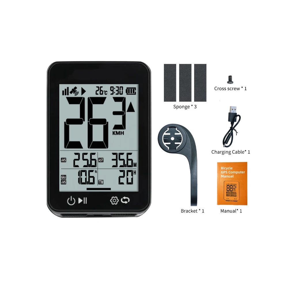 Neue Fahrrad Computer Drahtlose Multi Funktionale LCD Bildschirm GPS Fahrrad Computer Wasserdichte MTB Rennrad Lcd-computer-geschwindigkeitsmesser-grüne Image