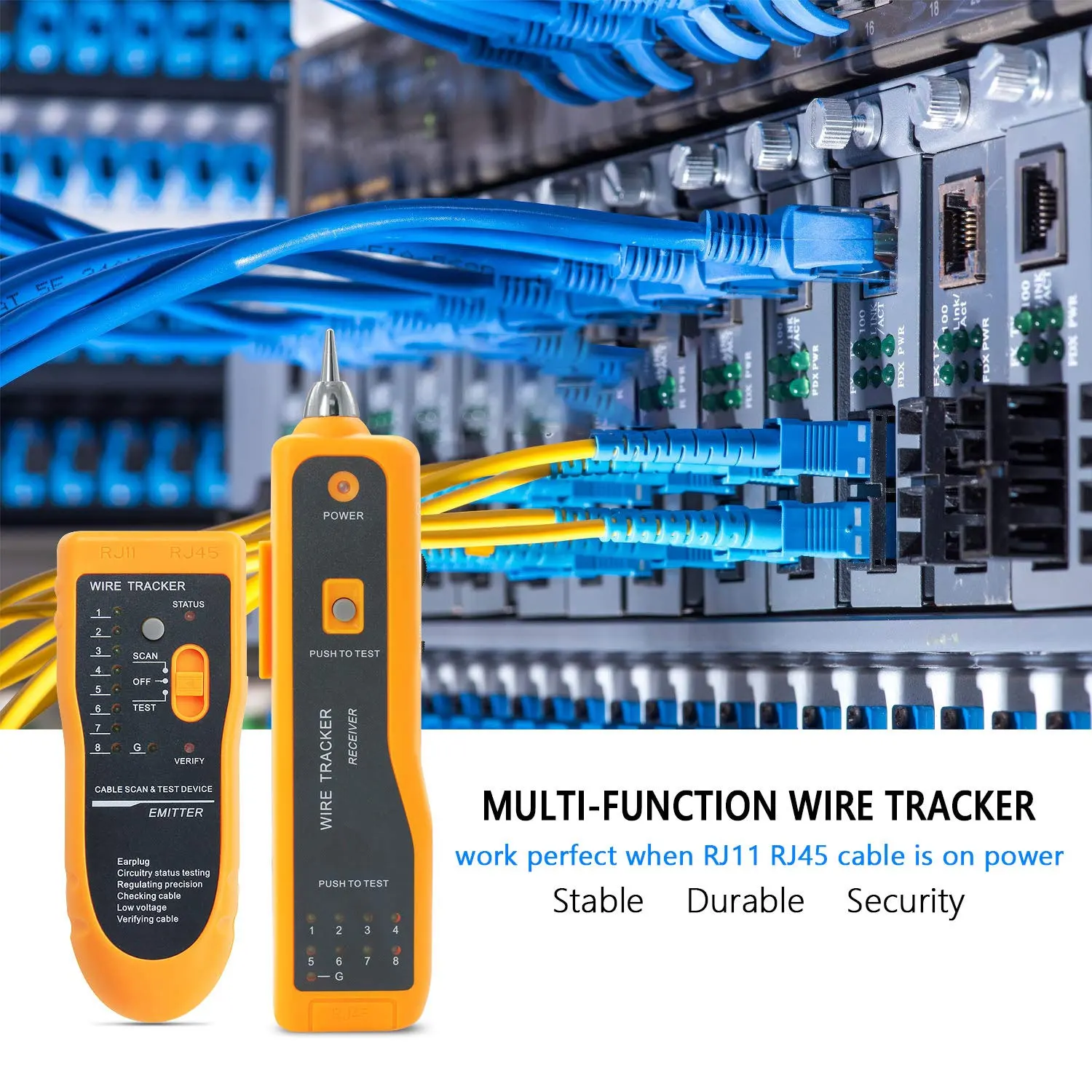 Netzwerkkabeltester LAN-Telefondraht-Tracker Diagnoseton Tracer für STP UTP Cat5 Cat6 RJ45 RJ11 Detector Line Finder Image