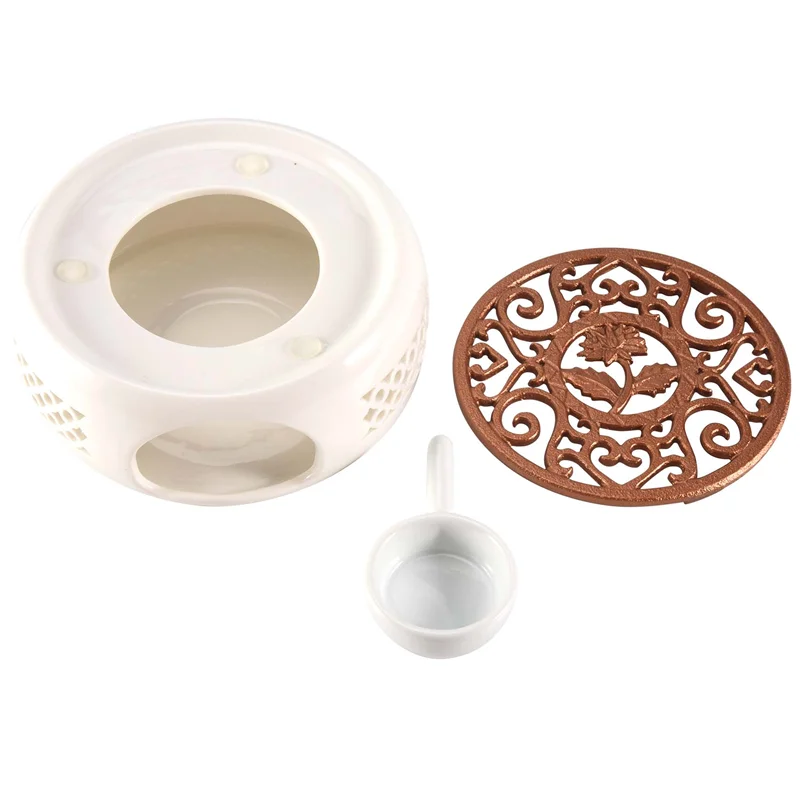 A20Q- Teekanne Wärmer Halter Basis Tee Wärmer Isolierung Basis Tee Kaffee Wasser Wärmer Kerze Heizung Basis Halter Teegeschirr Image
