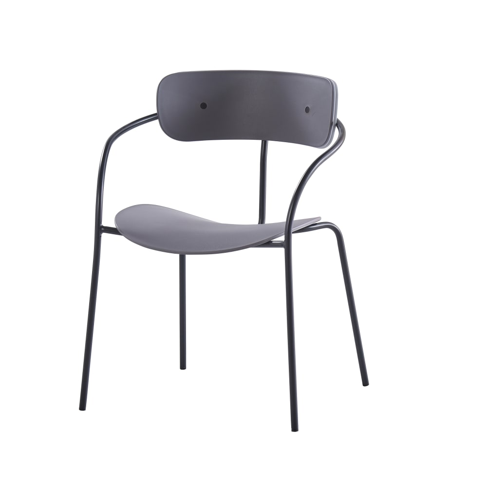 Lot de 4 chaises gris foncé design