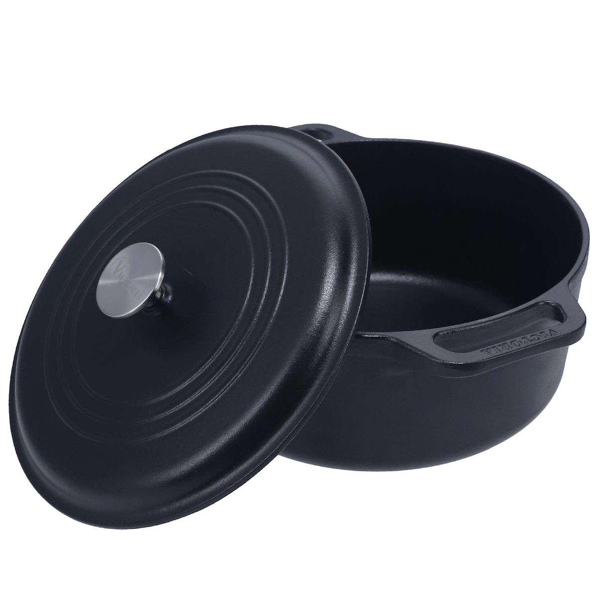 Dutch Oven Induktion Gusseisen Eingebrannte 29cm Topf Brot Backen 6,6L PTFE Frei, Victoria, 35709 Image