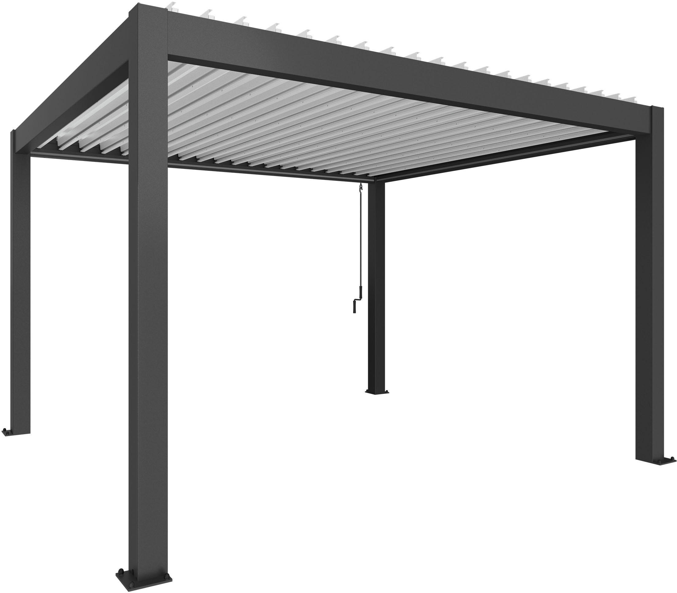 Pergola BIOHORT "4x3,5, verschiedene Farben", dunkelgrau, metallic, B:404,5cm H:264cm T:367,5cm, Pergolen, ausgezeichnet mit dem Red Dot Design Award