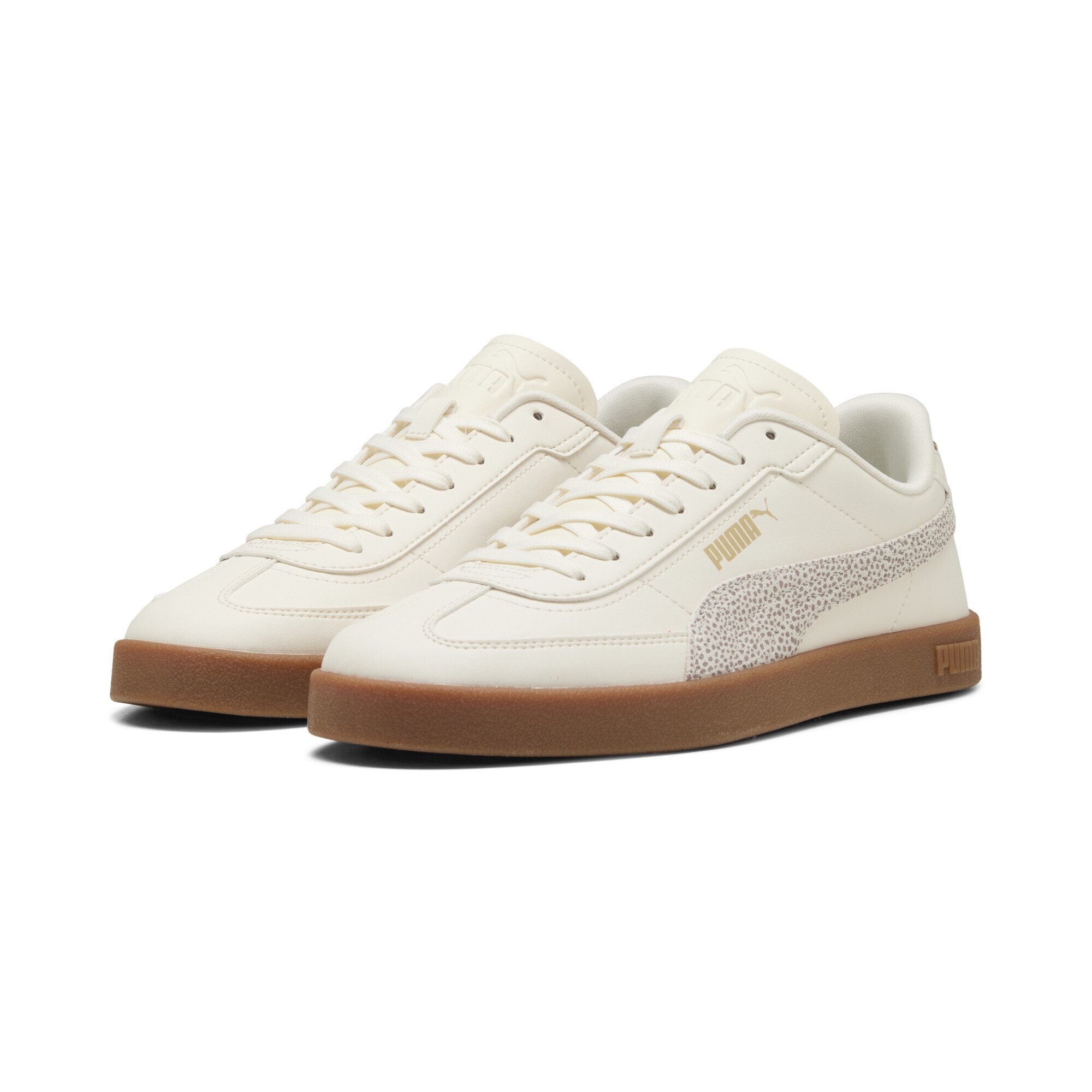 Sneaker PUMA "PUMA Club II Era Topcat Sneakers Damen", Damen, Gr. 41, frosted ivory rose latte weiß beige, Obermaterial: Kuhleder, Textil, Synthetik; Futter: Textil; Innensohle: Textil; Laufsohle: Gummi, Schuhe Sneaker