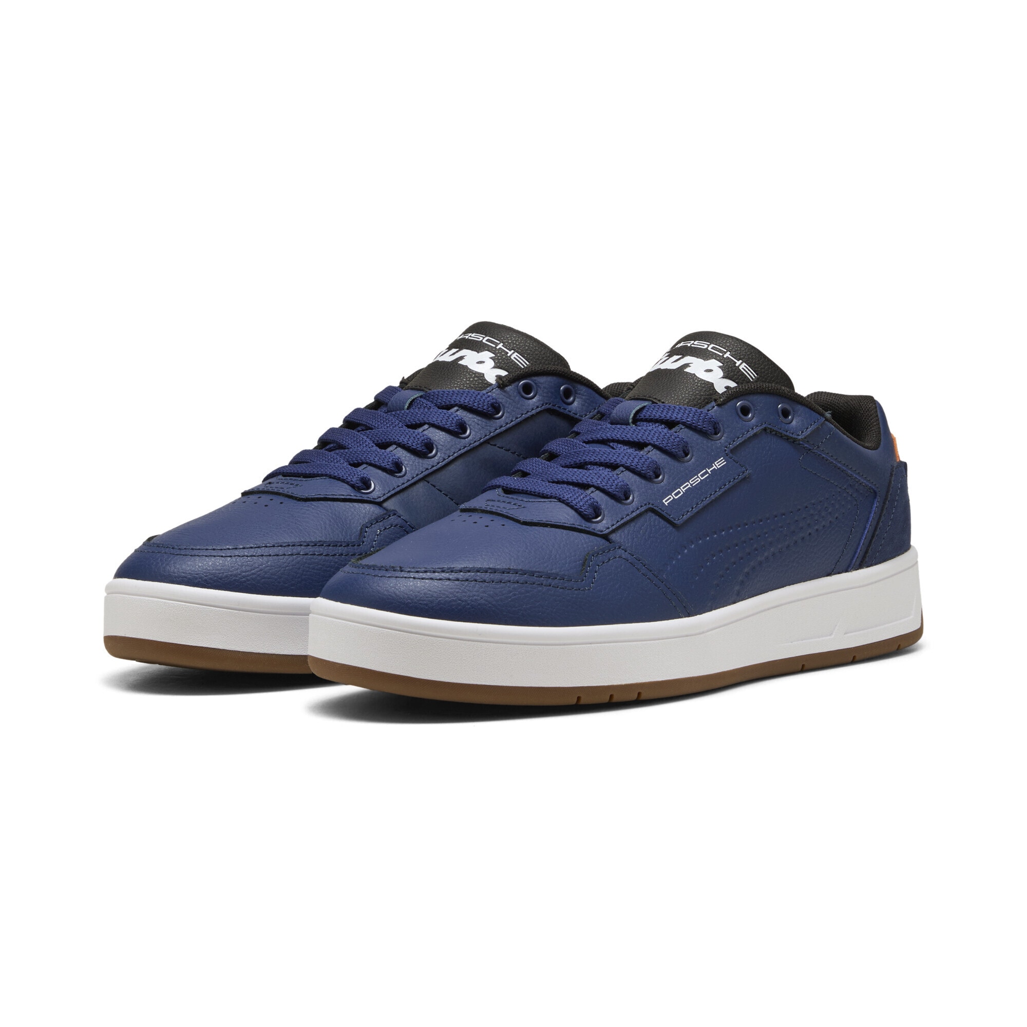 Sneaker PUMA "Porsche Legacy Court Classic Lux Sneakers Erwachsene", Damen, Gr. 43, blau jewel, Obermaterial: Synthetik, Kuhleder; Futter: Textil; Innensohle: Textil; Laufsohle: Gummi, Schuhe Sneaker