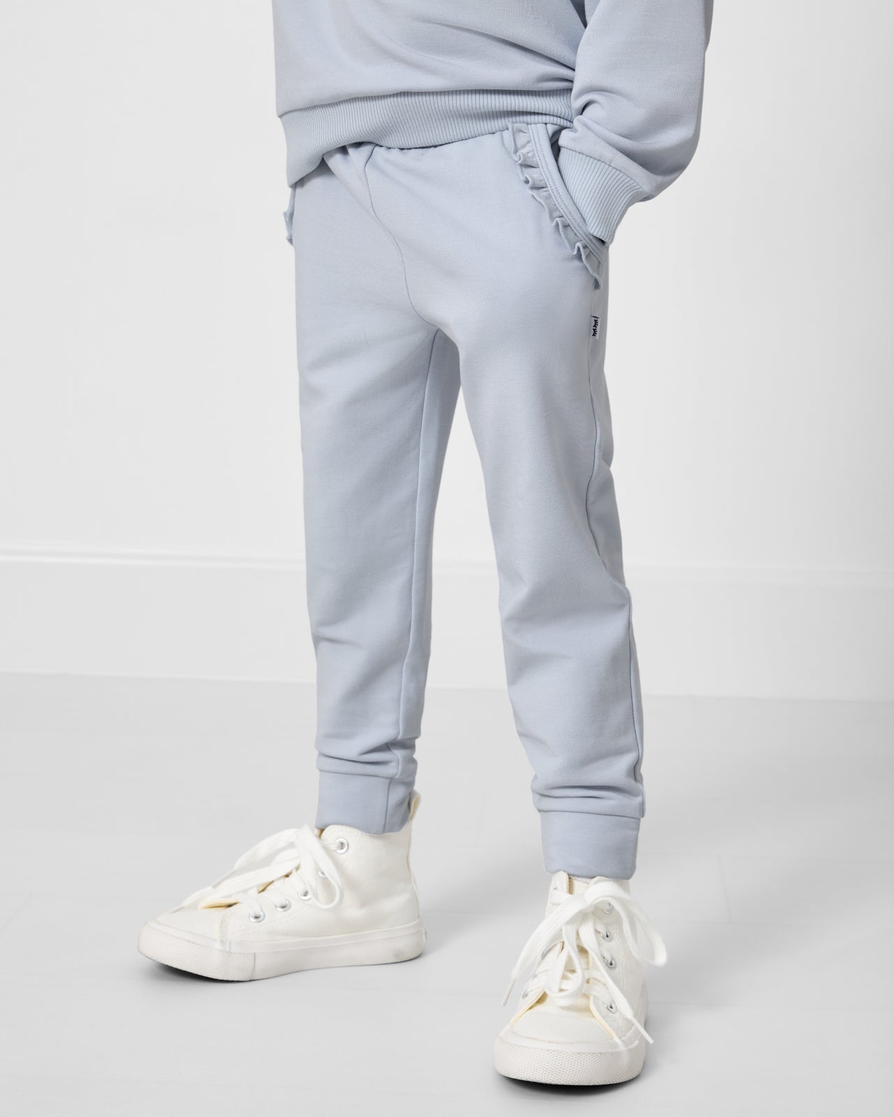 Soft Blue Ruffle Jogger - 7