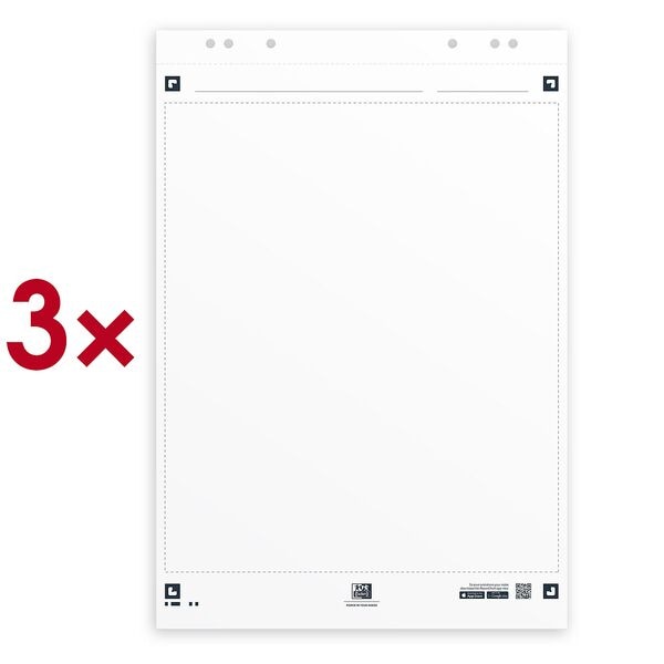 Oxford Flipchart-Papier »Smart Chart« blanko 20 Blatt gesamt weiß, 650x980 cm Image