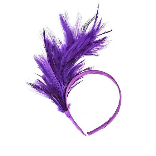 Frauen Mardi Gras Feder Haarreifen in mehreren Farben Lebhaft und Spaß Perfekt für Karneval und Maskenbälle Image