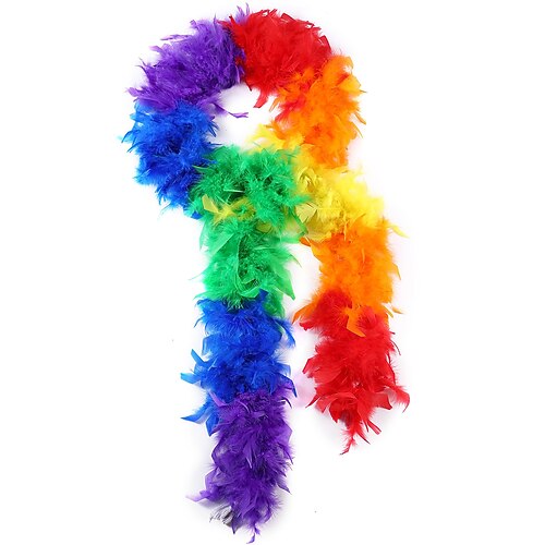 Damen Mardi Gras Federboa in mehreren Farben Weich und leicht Perfekt für Karneval und Maskerade Bälle Image