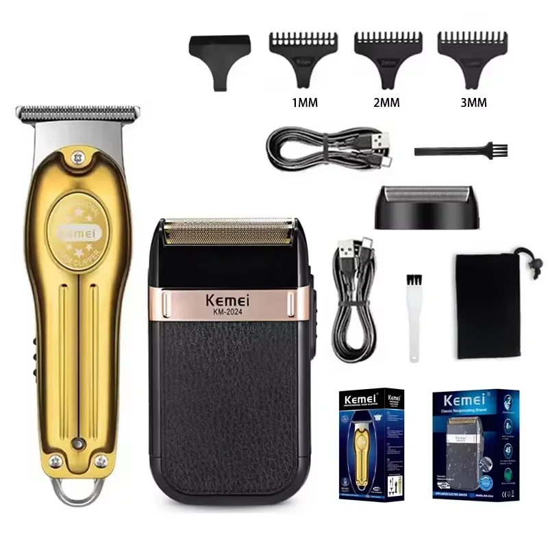 Kemei KM-679 Mini Tragbare Elektrische Haarschneidemaschine KM-2024 männer Reciprocating Twin Blade Rasierer Rasierer Bart Trimmer Rasieren Machi Image