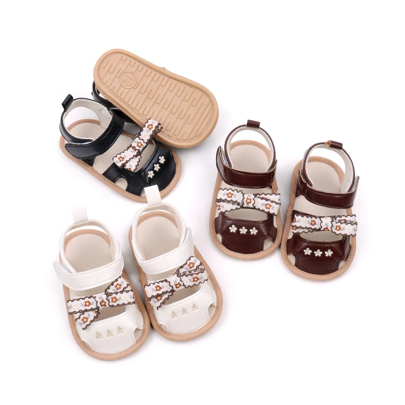 Babyschuhe Sommer Sandale Hochwertige Anti-Rutsch-Sohle Weiches PU Niedliche Schmetterlings-Bowknot für 0-9-18 Neugeborene Kleinkind Mode BMB4002