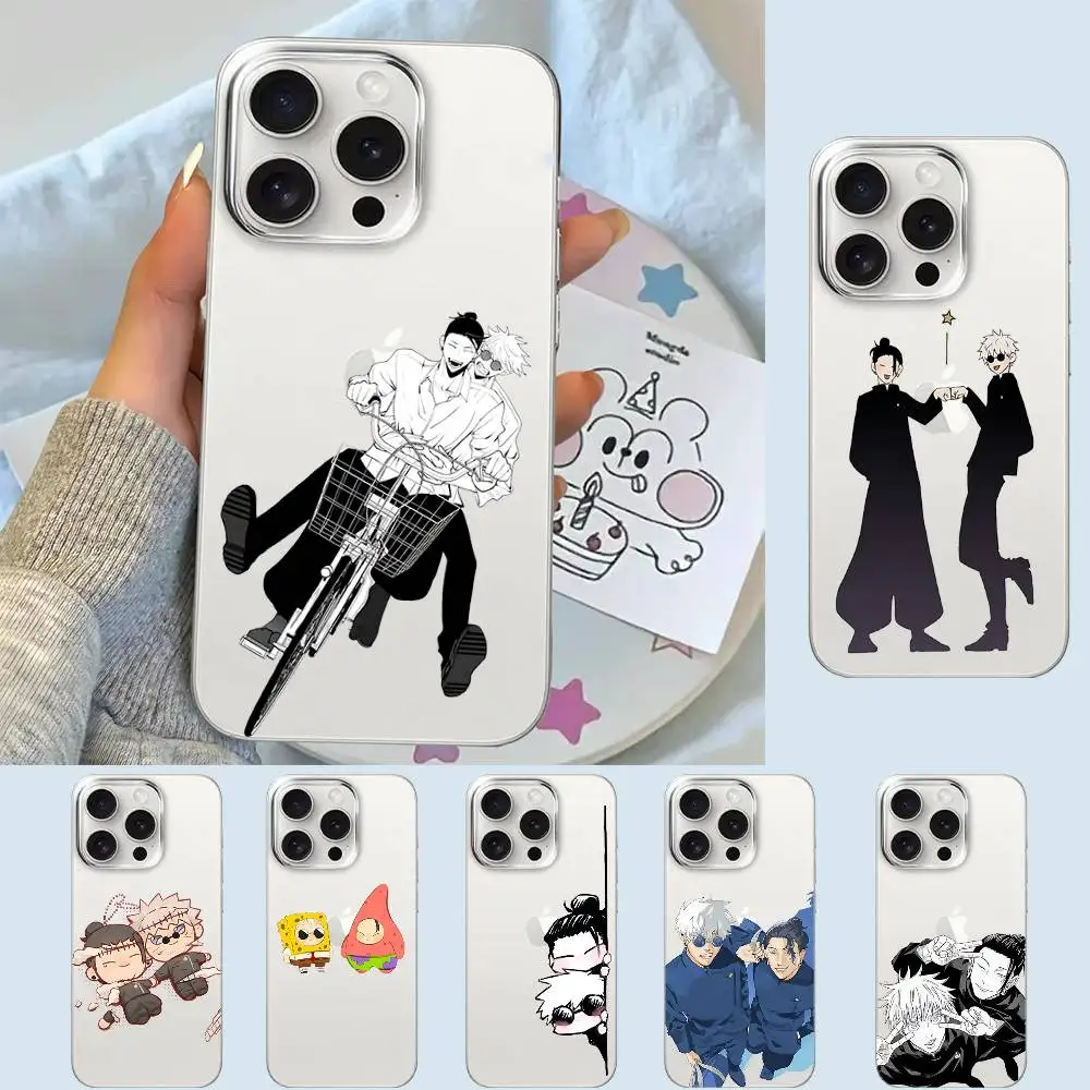 S-Satoru Gojos S-Sug-uru Getos Handyhülle Transparente Handyhülle für IPhone 17 16 Pro Max 15 14 13 12 11, stoßfester Schutz Image