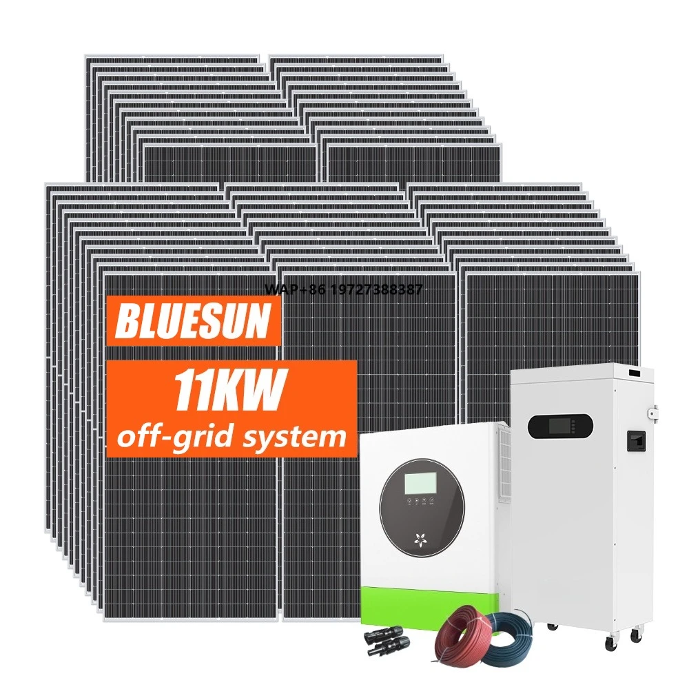 Sistema solare completo Bluesun 10kw 8kw Sistema di accumulo di energia solare ibrido off grid Kit completo Sistema fotovoltaico solare per uso domestico