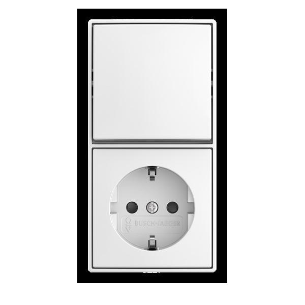 Busch-Jaeger Kombination Wippschalter 2601/6/20 EAPBJ-524 2TKA00005536 Image