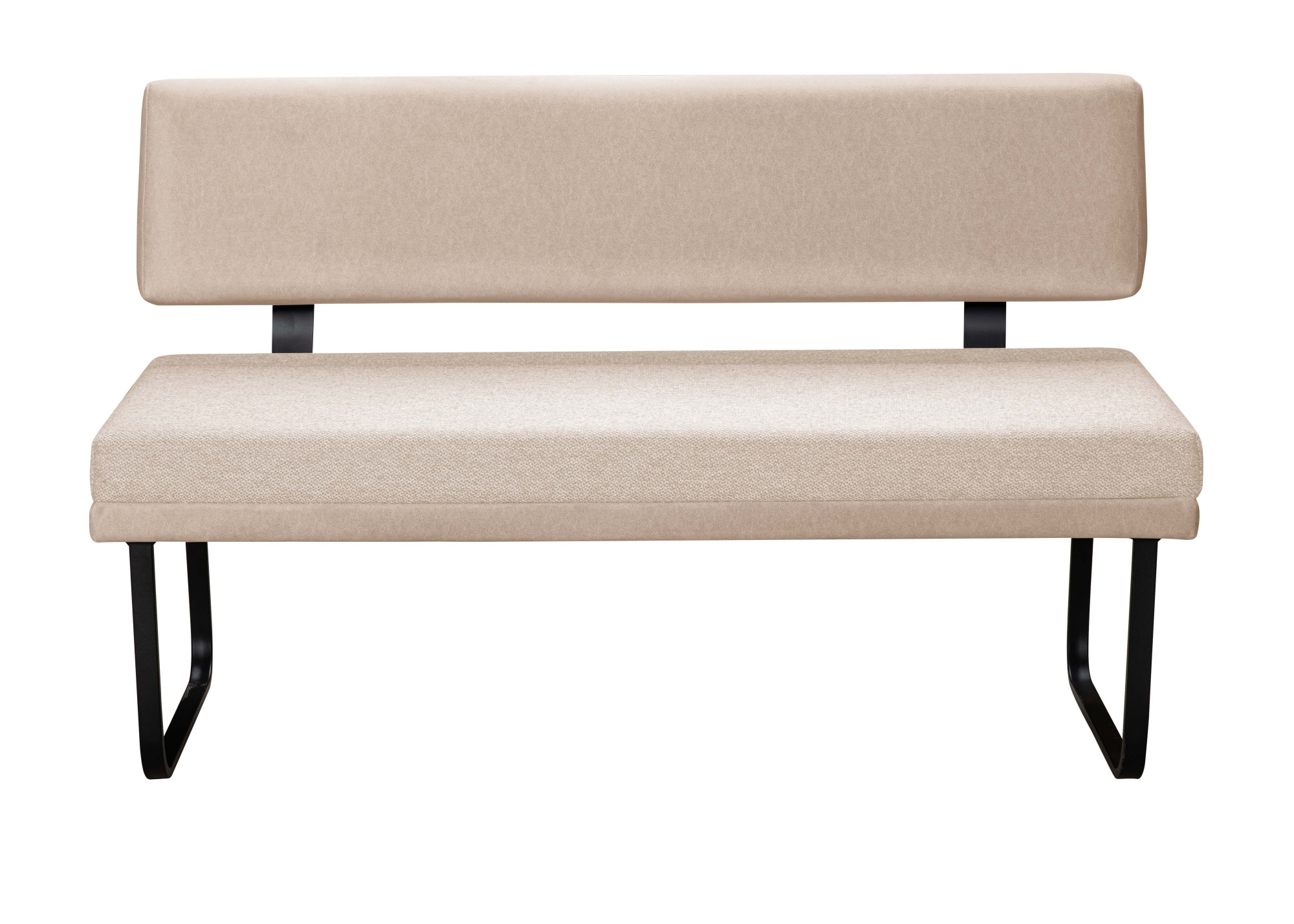 Sitzbank HOME AFFAIRE "Gabi Esszimmerbank, Bank, Küchenbank, Polsterbank", helles beige, B:141cm H:88cm T:67cm, Massivholz, Metall, Polyester, Spanplatte, Sitzbänke, Sitzbank