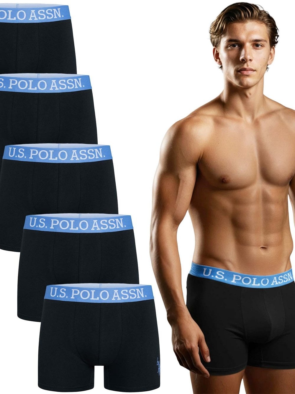 U.S. Polo Assn. Boxershorts Herren schwarz, L Image