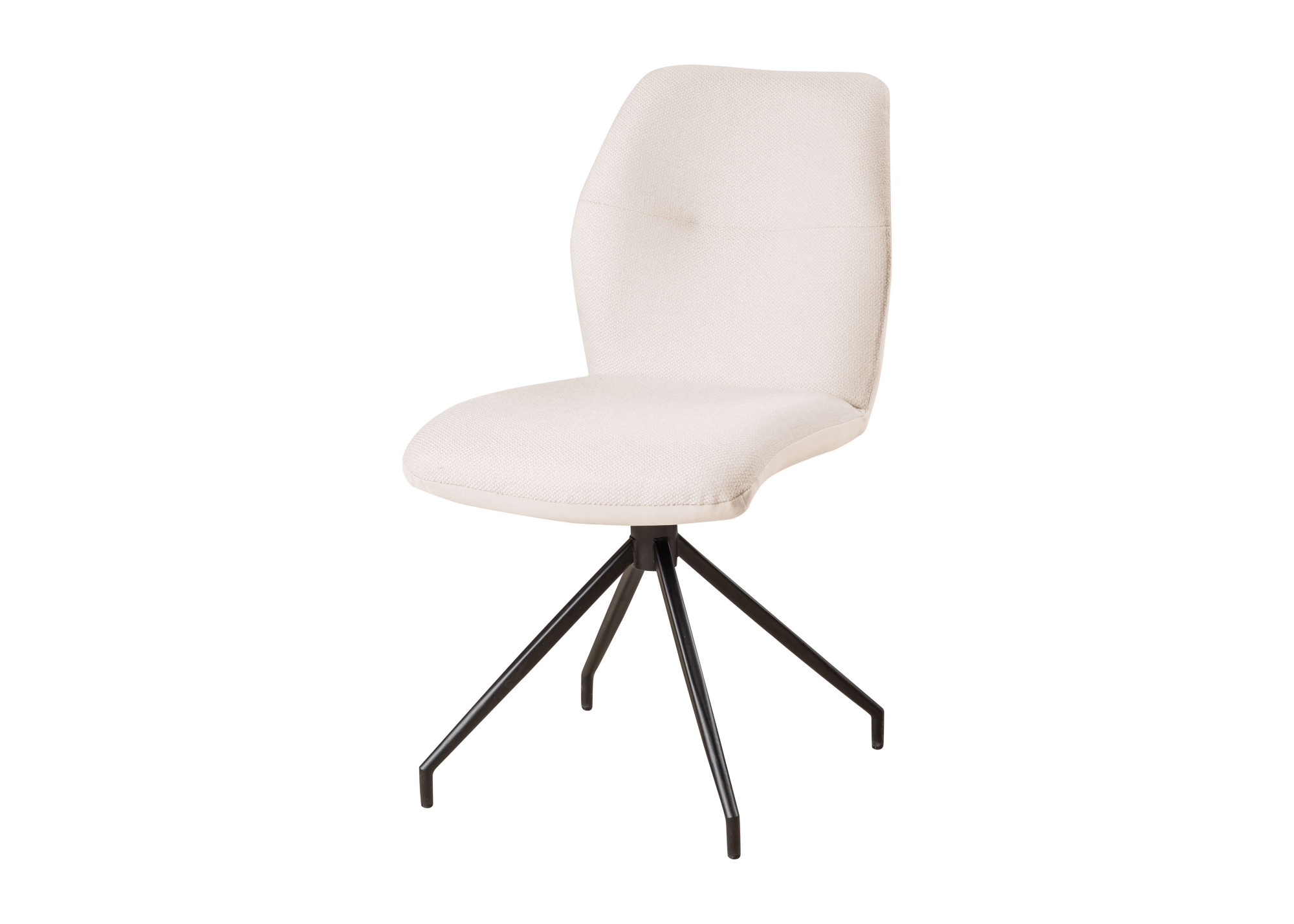 Drehstuhl HOME AFFAIRE "Bruna Esszimmerstuhl,Polsterstuhl, Küchenstuhl, 4-Fußstuhl", hellbeige, schwarz, B:49cm H:89cm T:64cm, Metall, Polyester, Sperrholz, Stühle, Drehstuhl