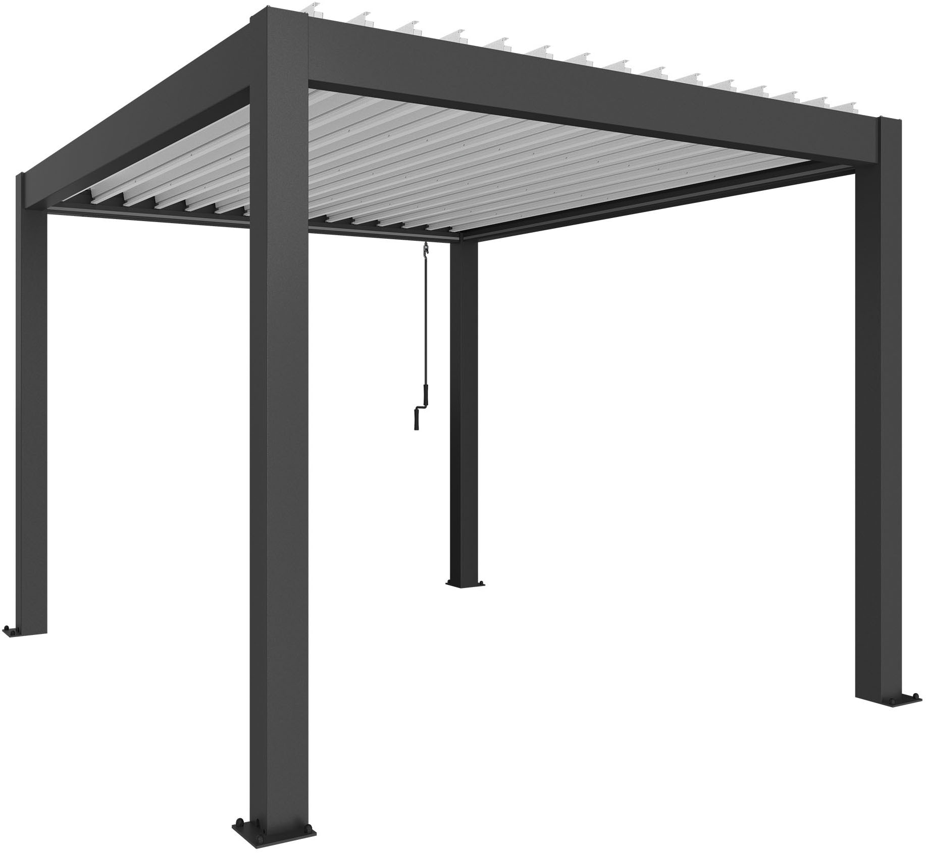 Pergola BIOHORT "3x3,5, verschiedene Farben", dunkelgrau, metallic, B:312cm H:264cm T:367,5cm, Pergolen, ausgezeichnet mit dem Red Dot Design Award