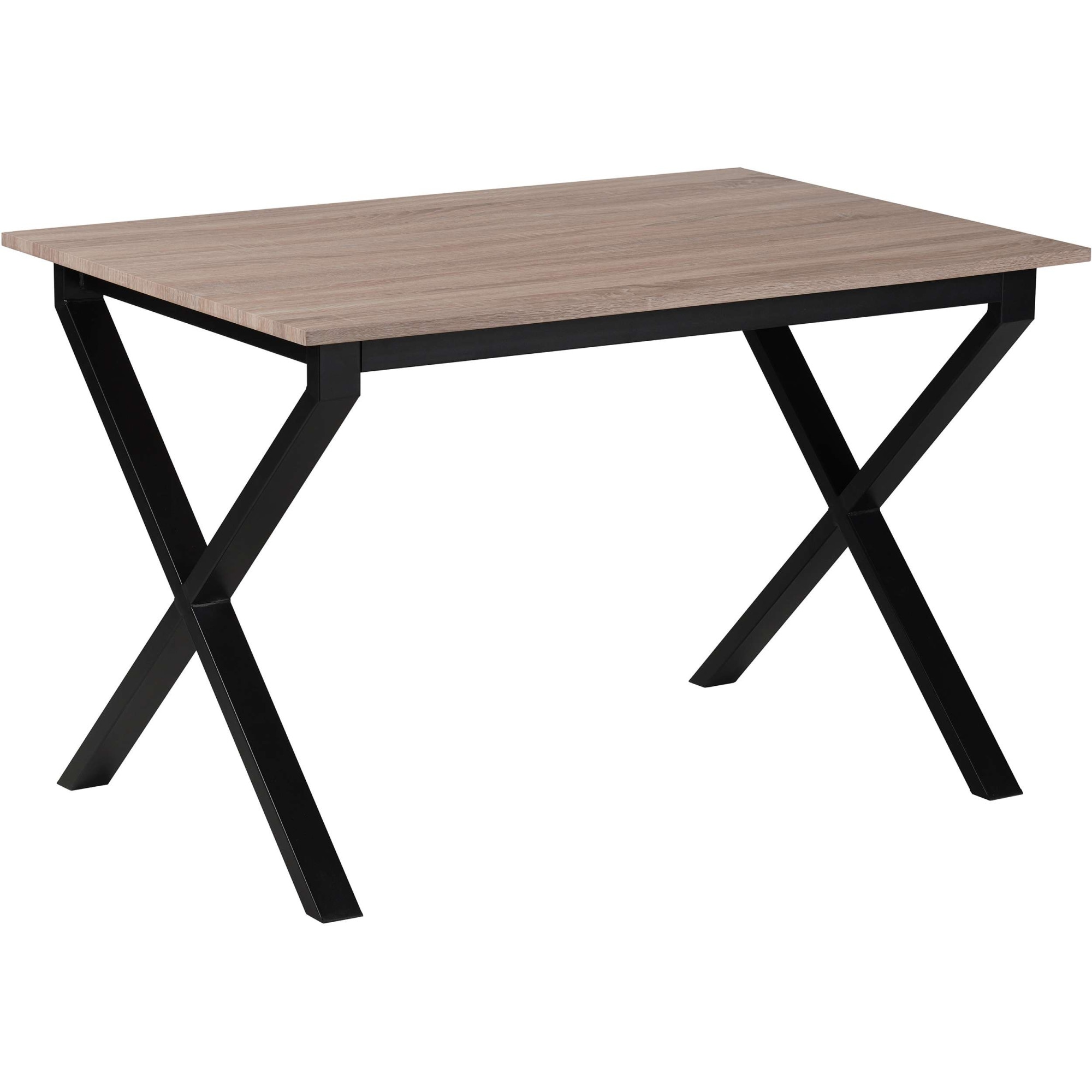Esstisch OTTO HOME "Boddhi", eichefarben, schwarz, eiche, B:120cm H:75cm T:80cm, Tische, Esstisch, schwarzes Metallgestell, Plattenvarianten wählbar, sowie Größen