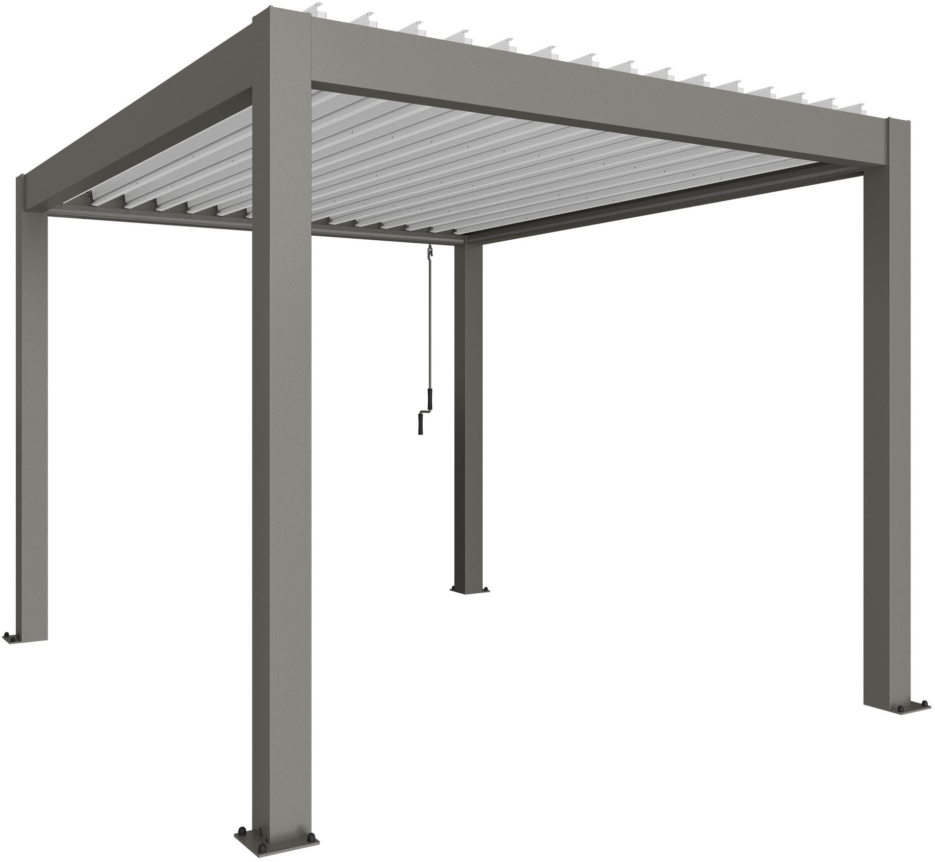 Pergola BIOHORT "3x3,5, verschiedene Farben", quarzgrau, metallic, B:312cm H:264cm T:367,5cm, Pergolen, ausgezeichnet mit dem Red Dot Design Award Image