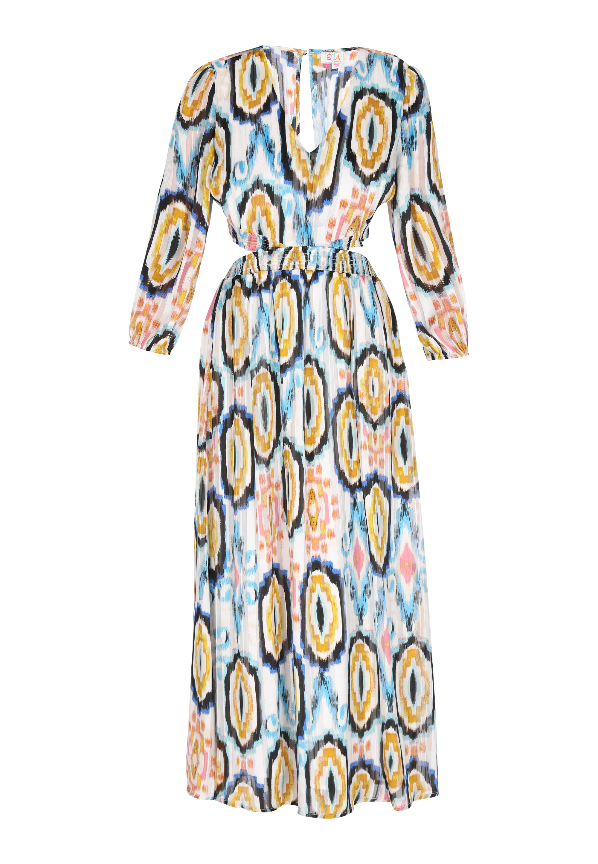 IZIA Kleid Frauen blau mehrfarbig M