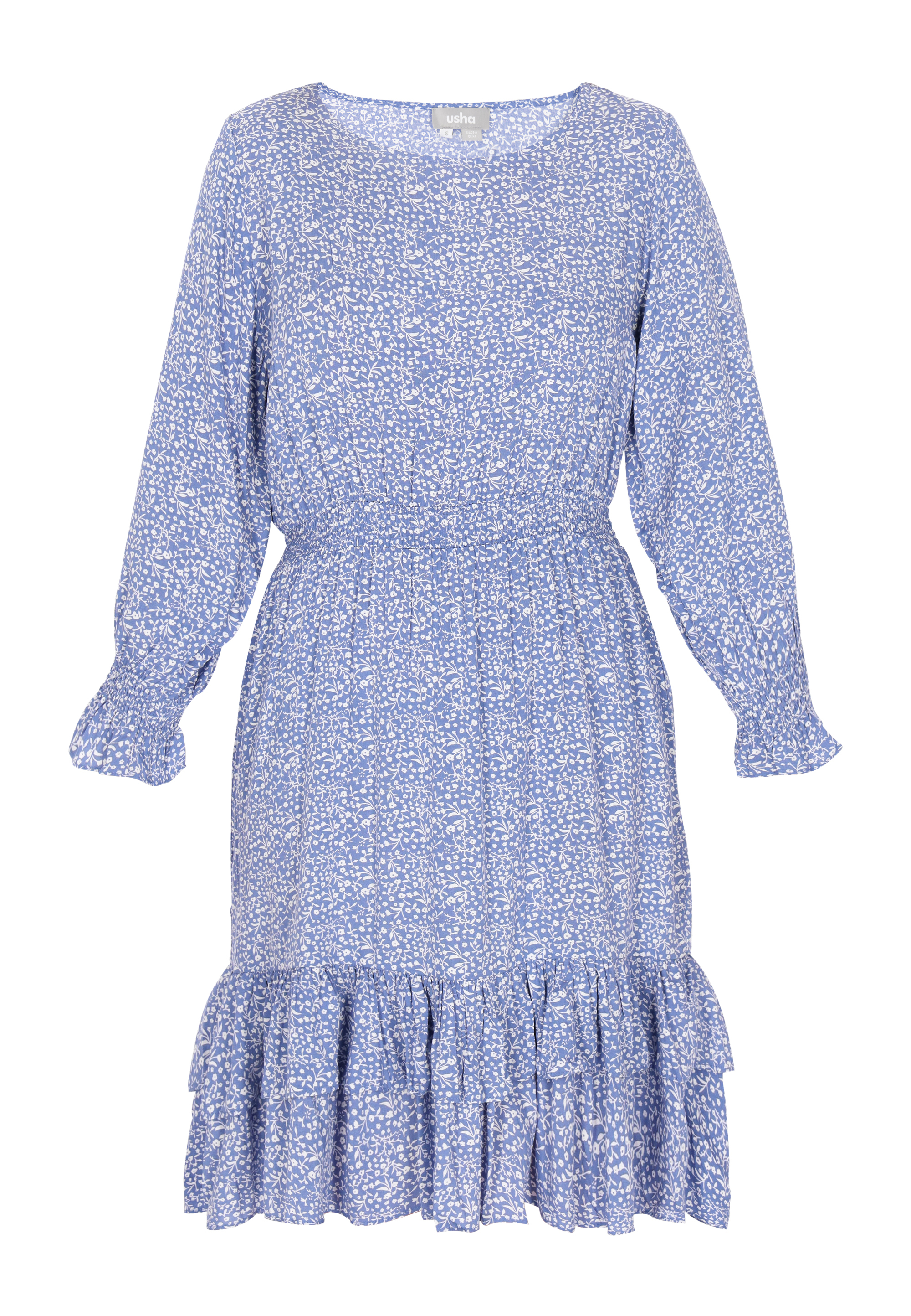 FELIPA Kleid Frauen blau weiß M