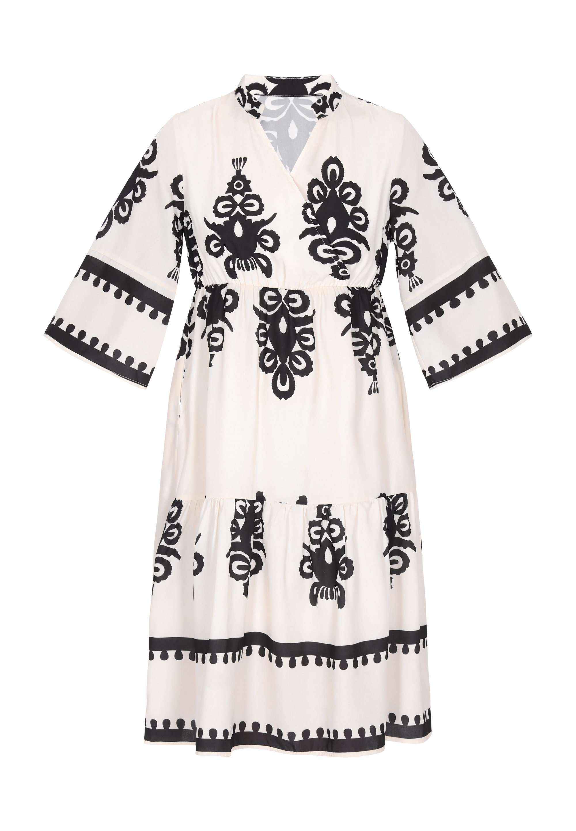 Faina Kleid Frauen beige,schwarz M