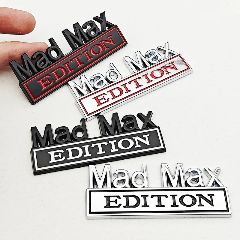 Mad Max Edition Metall Emblem Aufkleber Abzeichen Kotflügel Lustige Aufkleber Auto LKW Ersatz Tür Dekoration für Universal Auto Motorrad Image