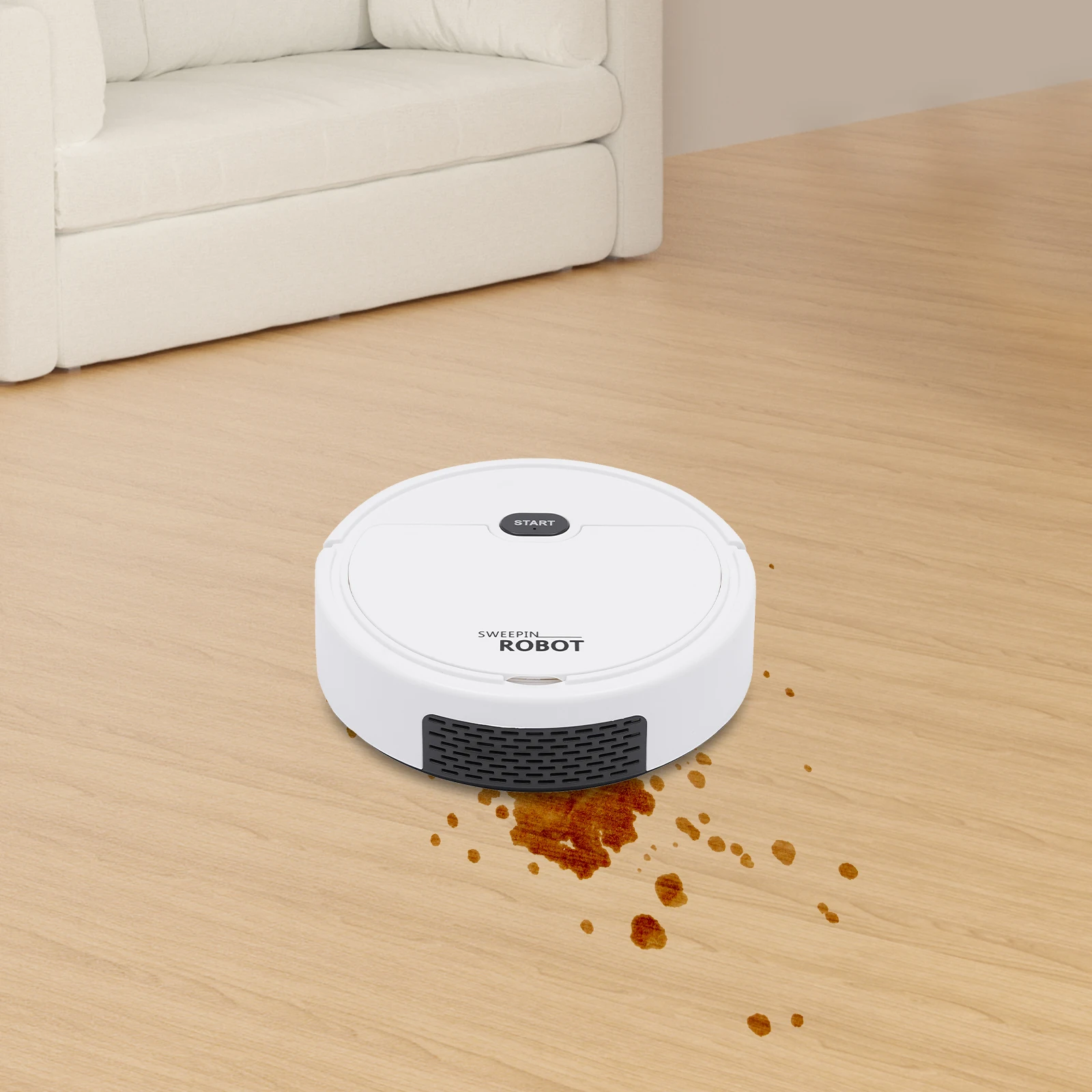 Neuer automatischer 3-in-1-Roboter-Staubsauger, intelligentes Kehren, Trocken- und Nassreinigungsmaschine, Aufladen, intelligenter Staubsauger für Zuhause Image