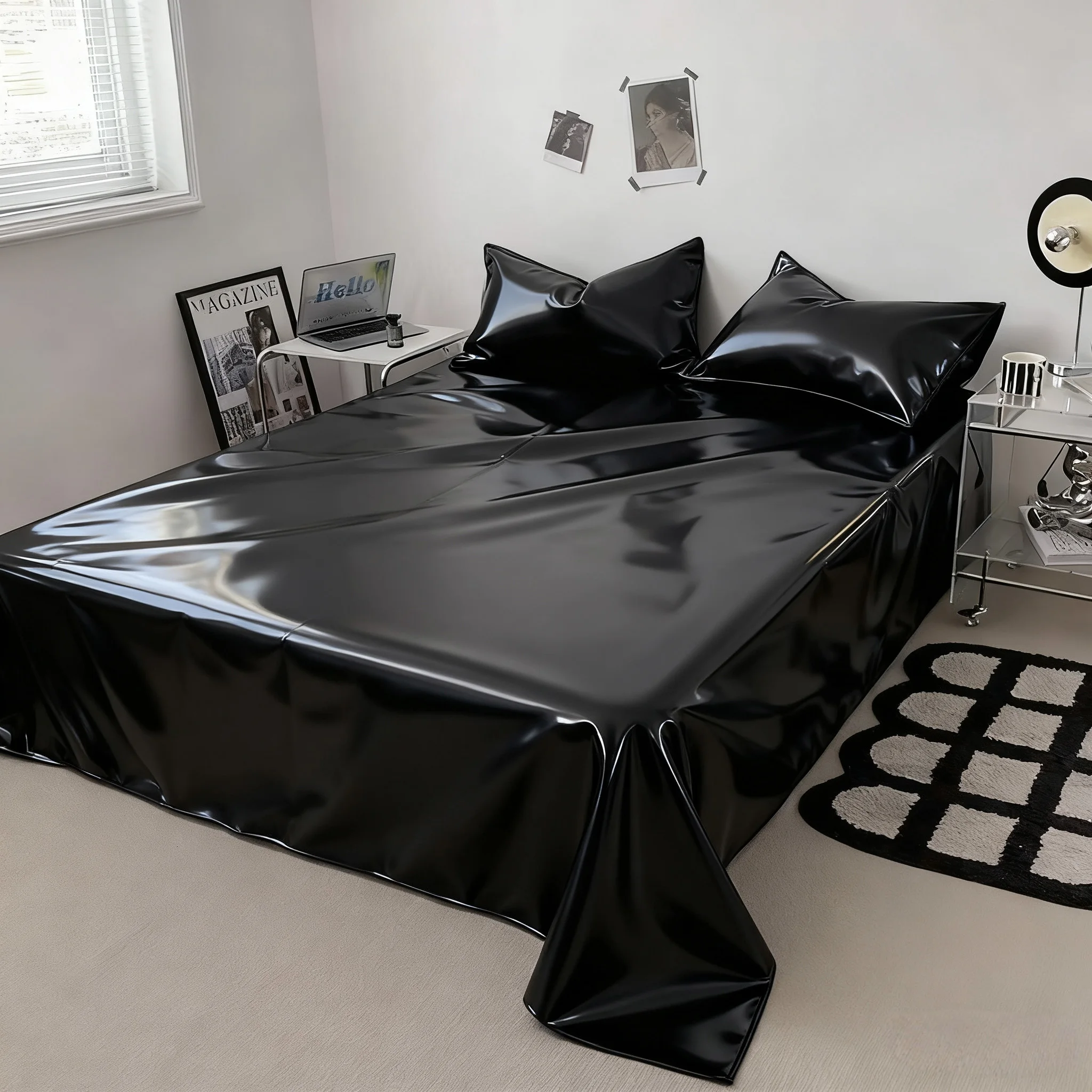 Reines wasserdichtes Stoffblatt, ölbeständiges Pad, flaches Blatt, Zubehör, solide Mehrzweck-Garten-, Balkon-PVC-Kunststoff-Bettwäsche, Windel Image