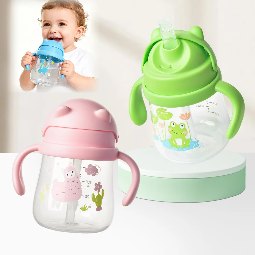 1PC Anti-würgen Wasser Tasse Baby Lernen Trinkbecher mit Doppel Griff für Kleinkinder Übergang zu Unabhängigen Trinken Image