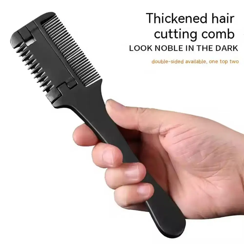 Doppelseitiger Haar-Dünner-Trimmer, Rasiererkamm, Schneideschere, Rasiererkamm zum Trimmen und dünnen Haarschnitt-Styling im Salon zu Hause Image
