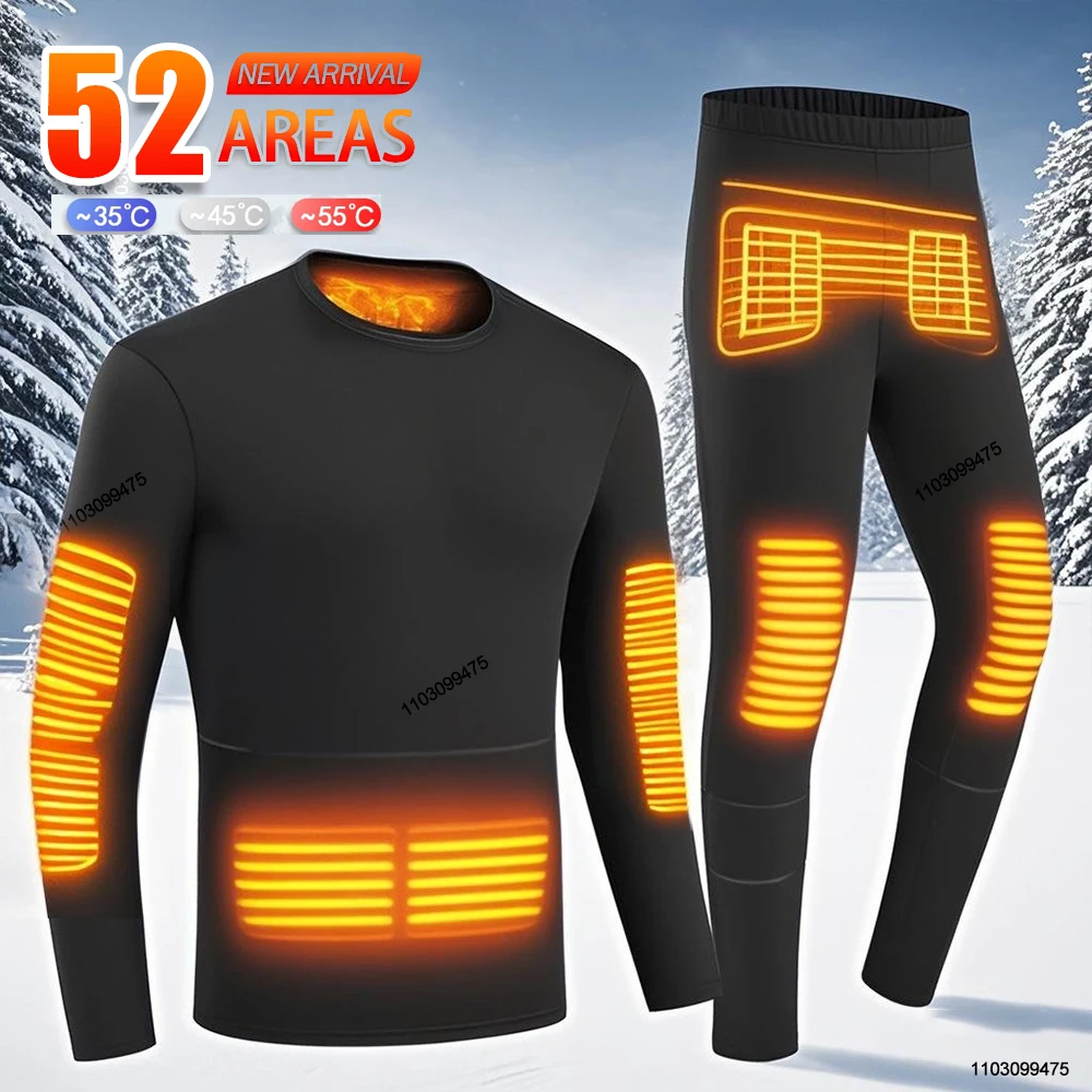 Sous-vêtements chauffants femmes hommes sous-vêtement thermique électrique chauffé sous-vêtements de ski hiver snowboard USB auto-chauffant veste pantalon