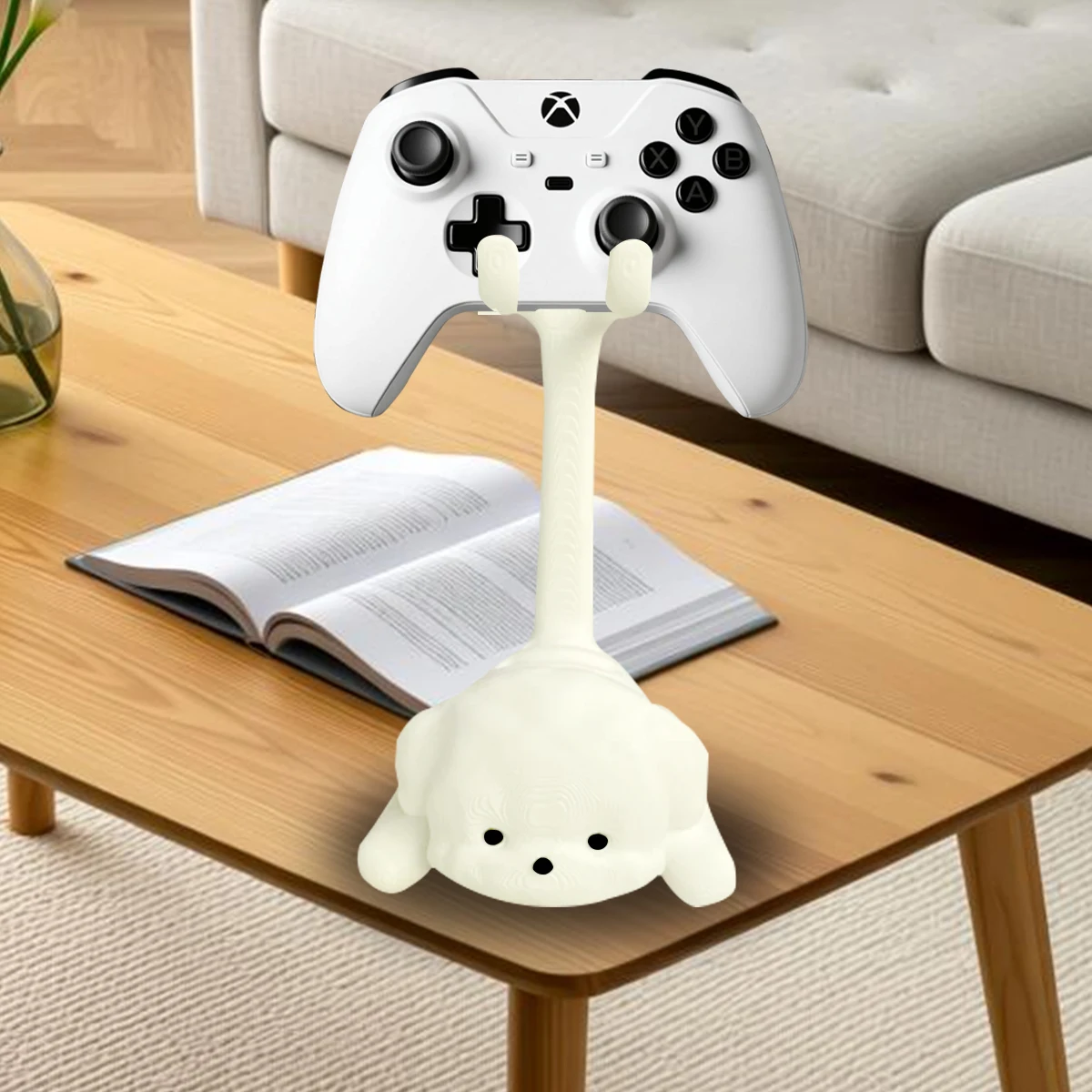 Ein süßer katzenförmiger Spielständer, kompatibel mit PS5/PS4/Xbox/Switch, aus Kunststoff und nicht leicht zu brechen Image