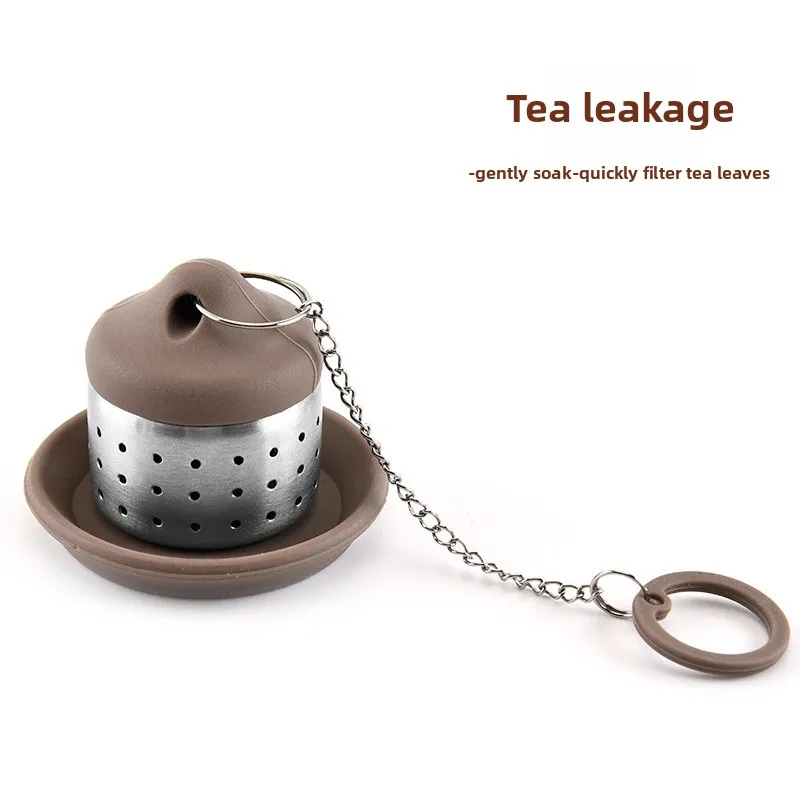 Edelstahl Silikon Tee Leckage Tee Filter Tee Filter Tee Maker Tee Trennwand Kaffee Isolation Werkzeug Image