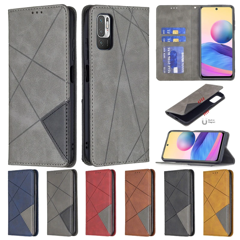 Custodia Redmi10 per Redmi 10 Custodia con magnete Flip in pelle Coque per Xiaomi Redmi Note 10 Pro 10T 5G 10S Max Portafoglio Funda Etui Bag