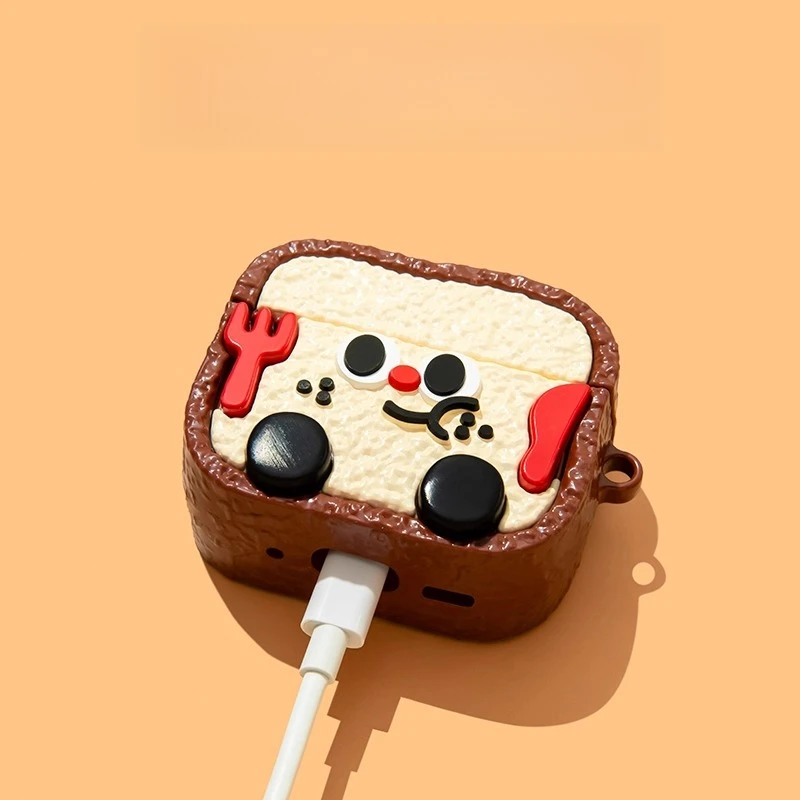 Für Airpods Pro 3 Schutzhülle Airpods 4 Pro 2 Schutzhülle für Bluetooth Headset für Aipods 1 2 3 Silikon Soft Case Cute Toast Image