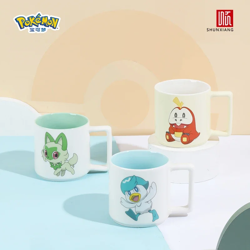 SHUNXIANG Pokémon Keramik Kaffeetassen Cartoon Quaxly Fuecoco Wassertasse Home Frühstück Milch Hafer Tassen Anime Thema Trinkgeschirr Geschenke Image